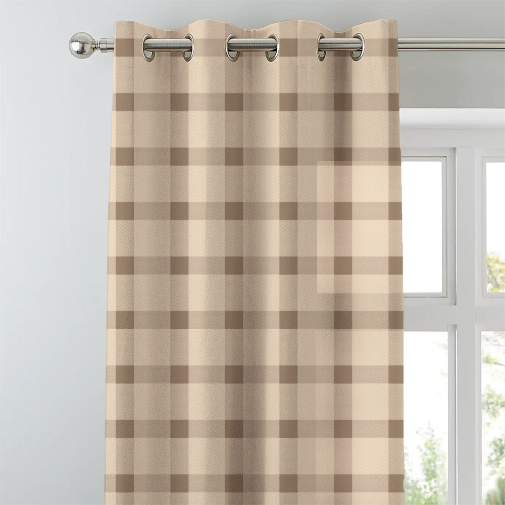 Digital Boho Printed Twill Textured Room Darkening Curtains Set Of 2 - DS535H