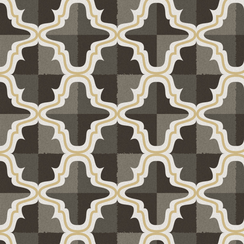 Urban Weave Geometric Metal Black Velvet Room Darkening Curtains Set Of 2 - (DS545F)