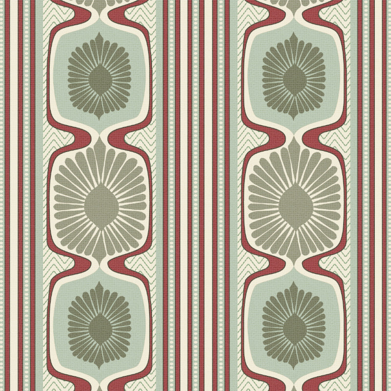 Structured Symmetry Geometric Seafoam Green Velvet Room Darkening Curtains Set Of 2 - (DS546A)