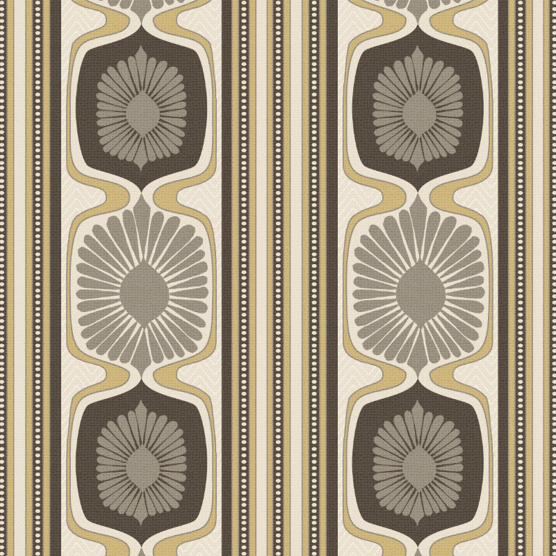 Structured Symmetry Geometric Corn Yellow Velvet Room Darkening Curtains Set Of 2 - (DS546E)