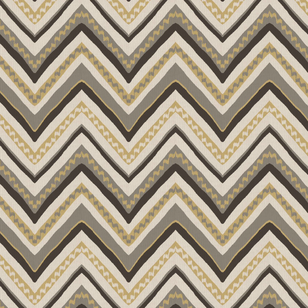 Chevron Harmony Geometric Ash Grey Velvet Room Darkening Curtains Set Of 2 - (DS548E)