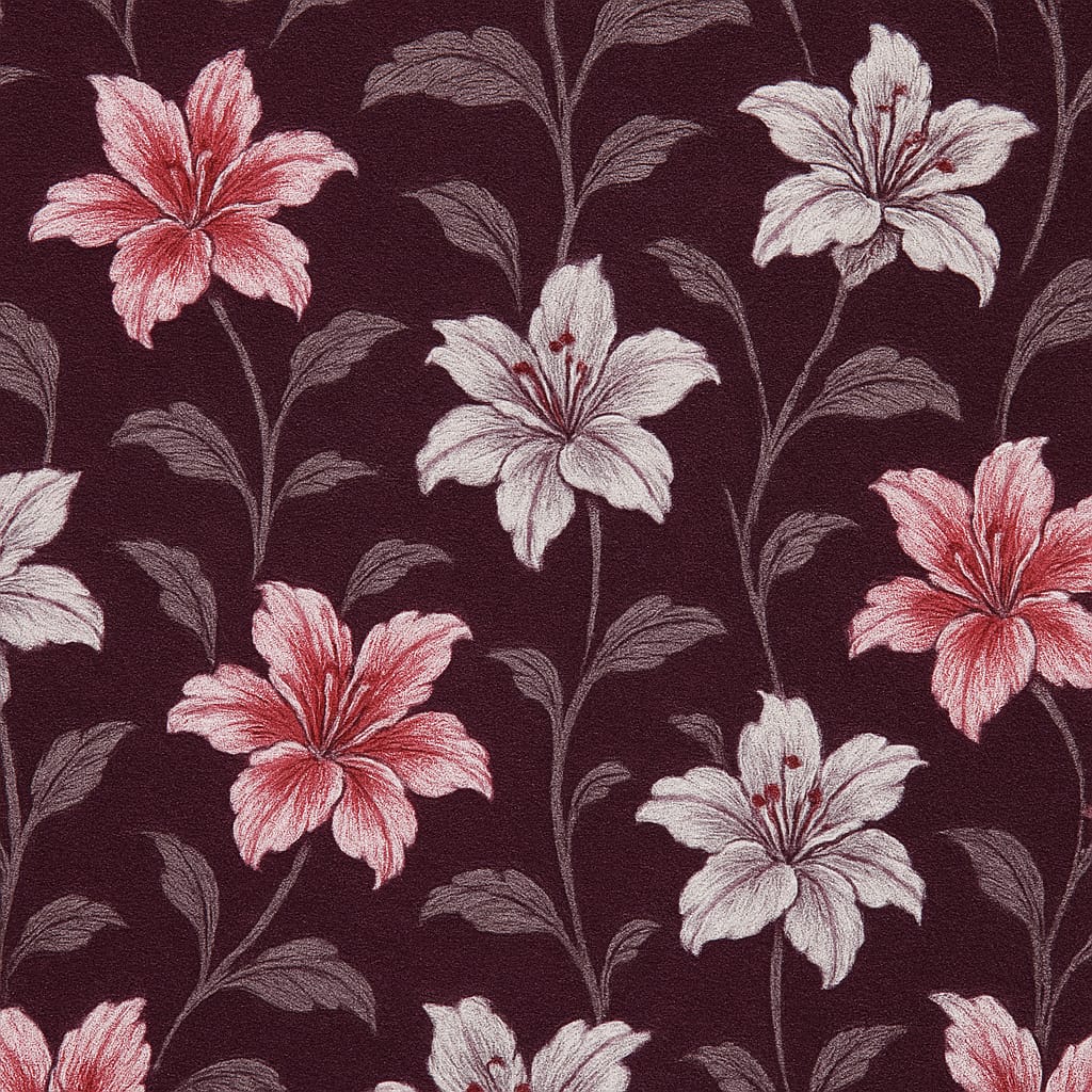 Purple Floral Print / Pure Cotton King Size Bedsheet - Super Furnishing