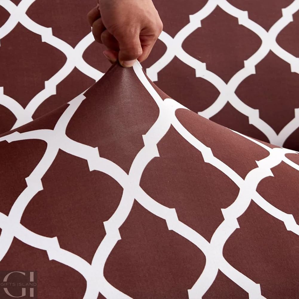 L Shape Sofa Cover-Maroon Diamond - Luxury Quality Strechable & Dust-proof Sofa Cover