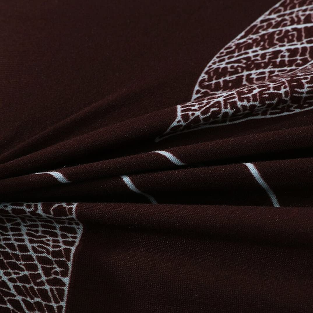 L Shape Sofa Cover- Choco Leaf - Luxury Quality Strechable & Dust-proof Sofa Cover
