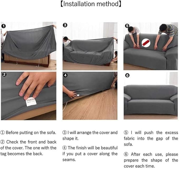 L Shape Sofa Cover- Beige Diamond - Luxury Quality Strechable & Dust-proof Sofa Cover