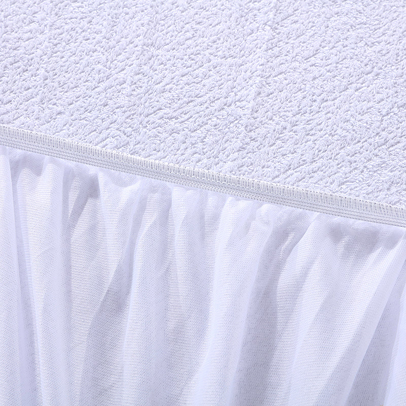 Waterproof Mattress Protector with 360 Degree Elastic Strap, Luxury Terry (White, Available in 16 Sizes)