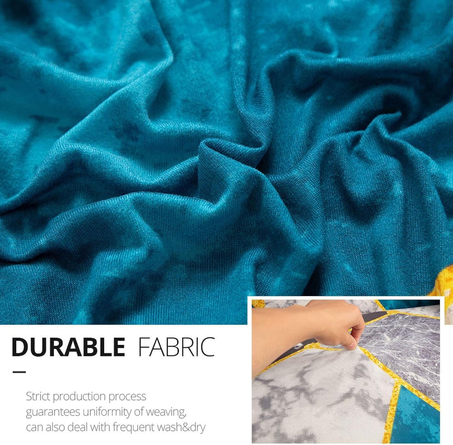 GEOMETRIC CREAM - Luxury Quality Strechable & Dust-proof Sofa Cover