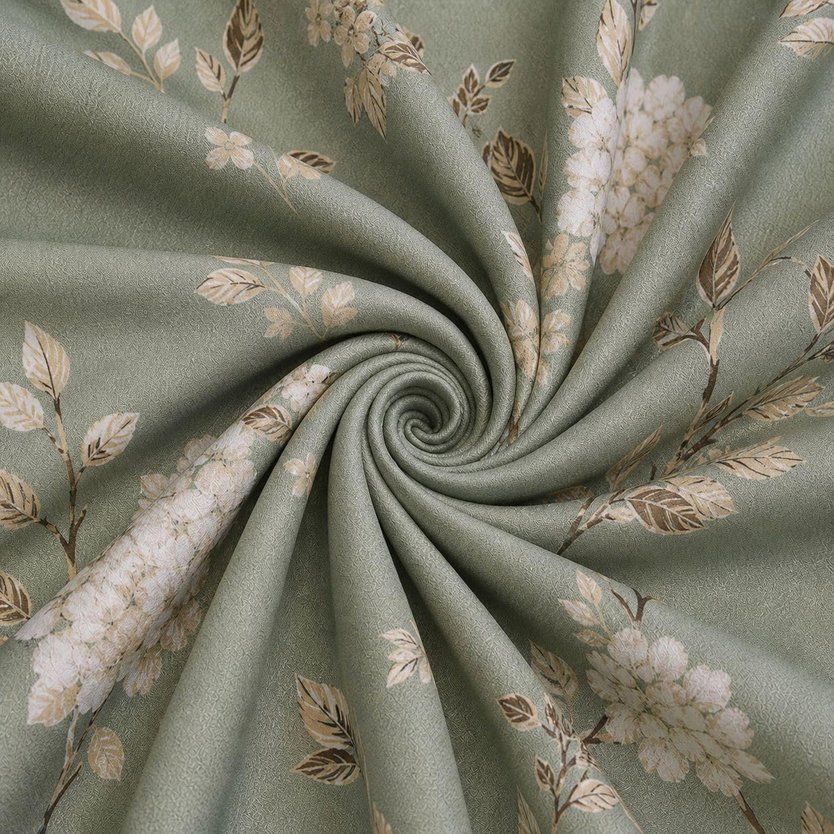 Sage Green Floral Cotton Blend Elastic Fitted Bedsheet with 2 Pillow Covers – SUPER FURNISHING BUY 1 GET 1 FREE