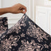 Black & Beige Ethnic Elastic Chairs Table Covers
