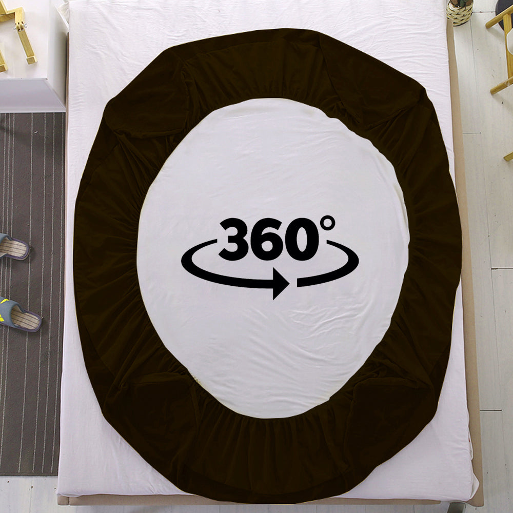 Waterproof Mattress Protector with 360 Degree Elastic Strap, Cotts Wonder Lycra (Coffee, Available in 16 Sizes)