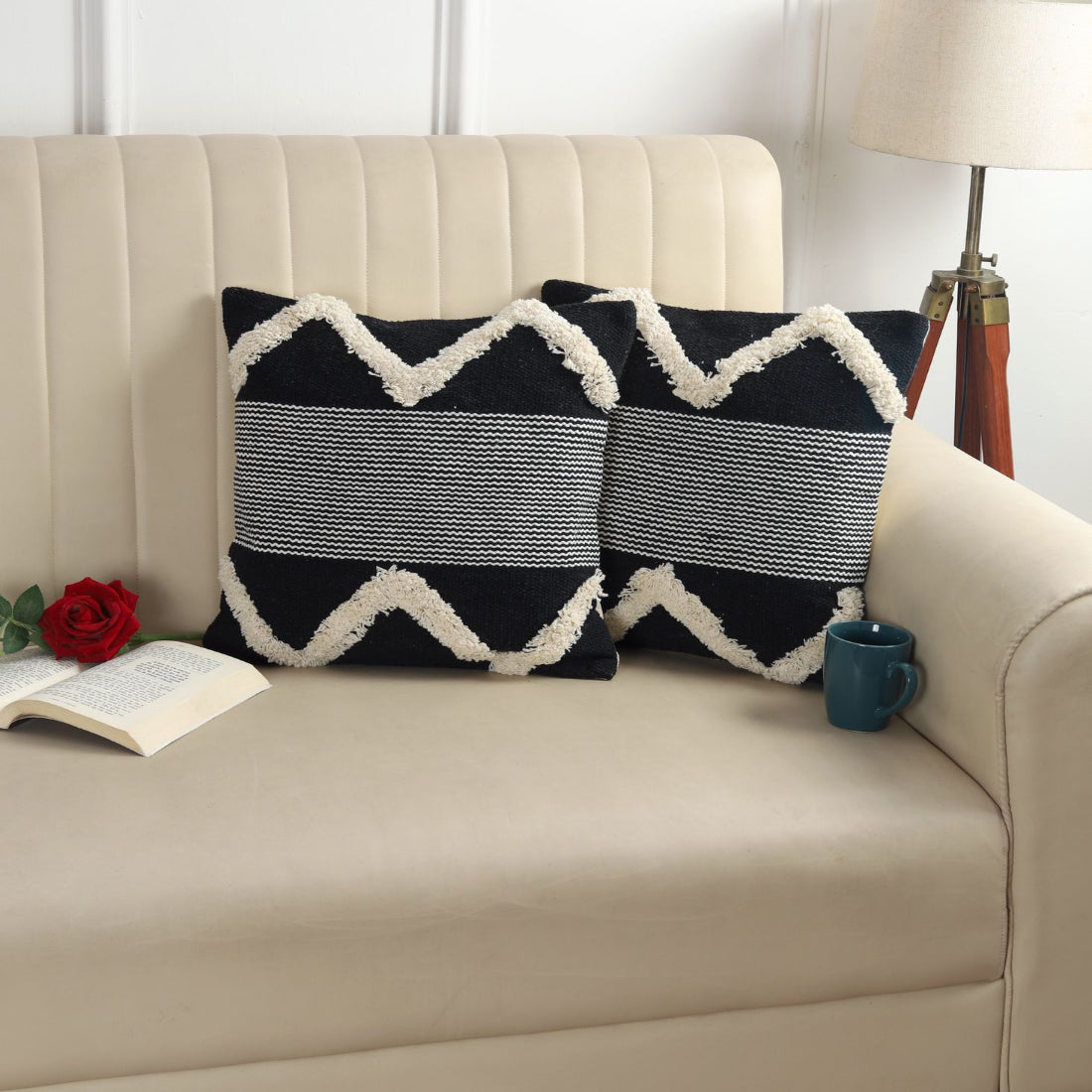 Bohemian Decor Hand Crafted Throw Cushion Covers 16”x 16”