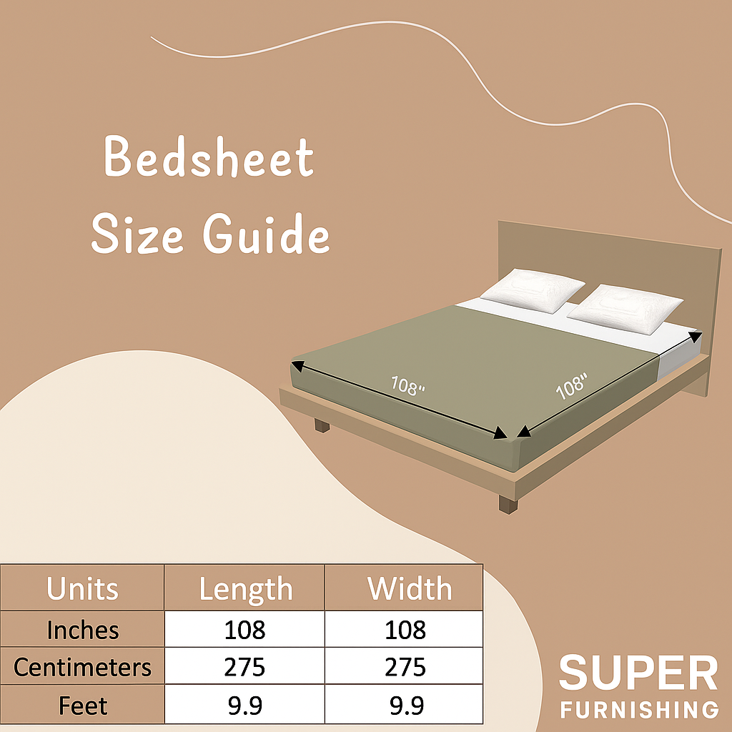 Olive Green Flooral print/ Pure Cotton King Size Bedsheet - Super Furnishing