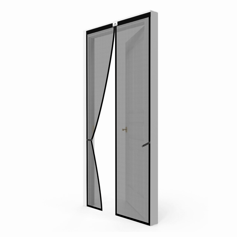 Polyester Magnetic Mosquito Net Curtain for Door - BLACK