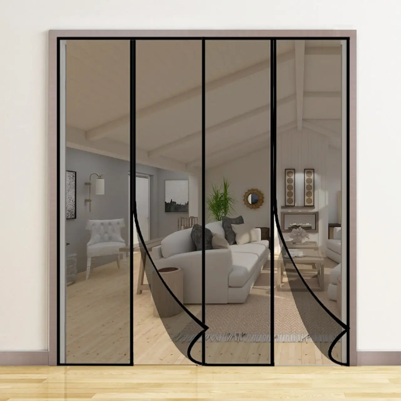 Customizable Polyester Magnetic Door Mosquito Net Curtain