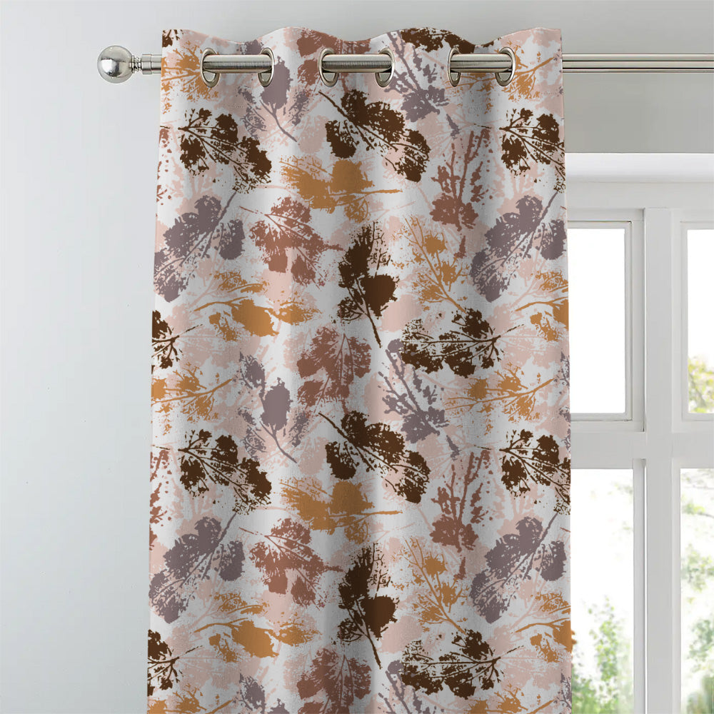 Elegant Abstract Print Matt Finish Room Darkening Curtain Set of 2 - MTDS271C