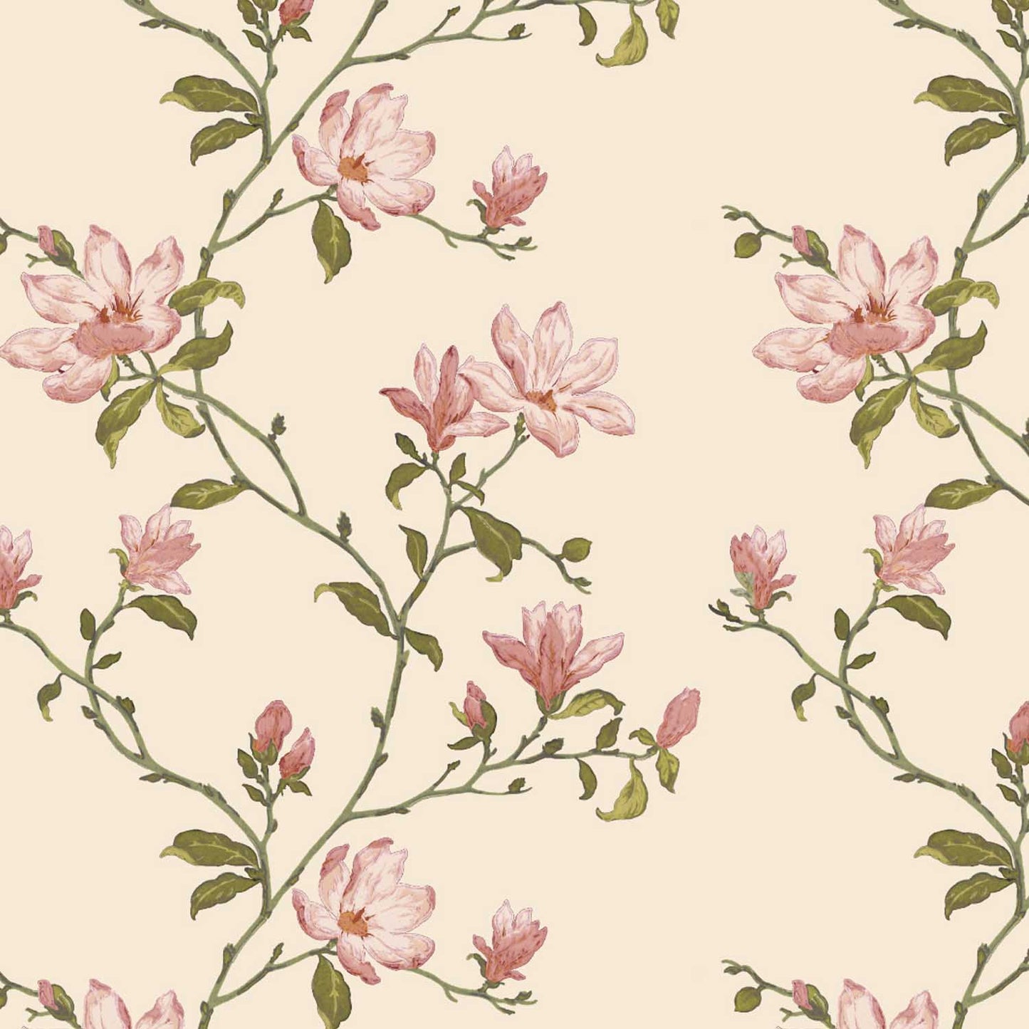Elegant Floral & Ombre Print Combination Room Darkening Curtains - Set Of 4 Door Curtain (427BOFC12) - Pink & Beige