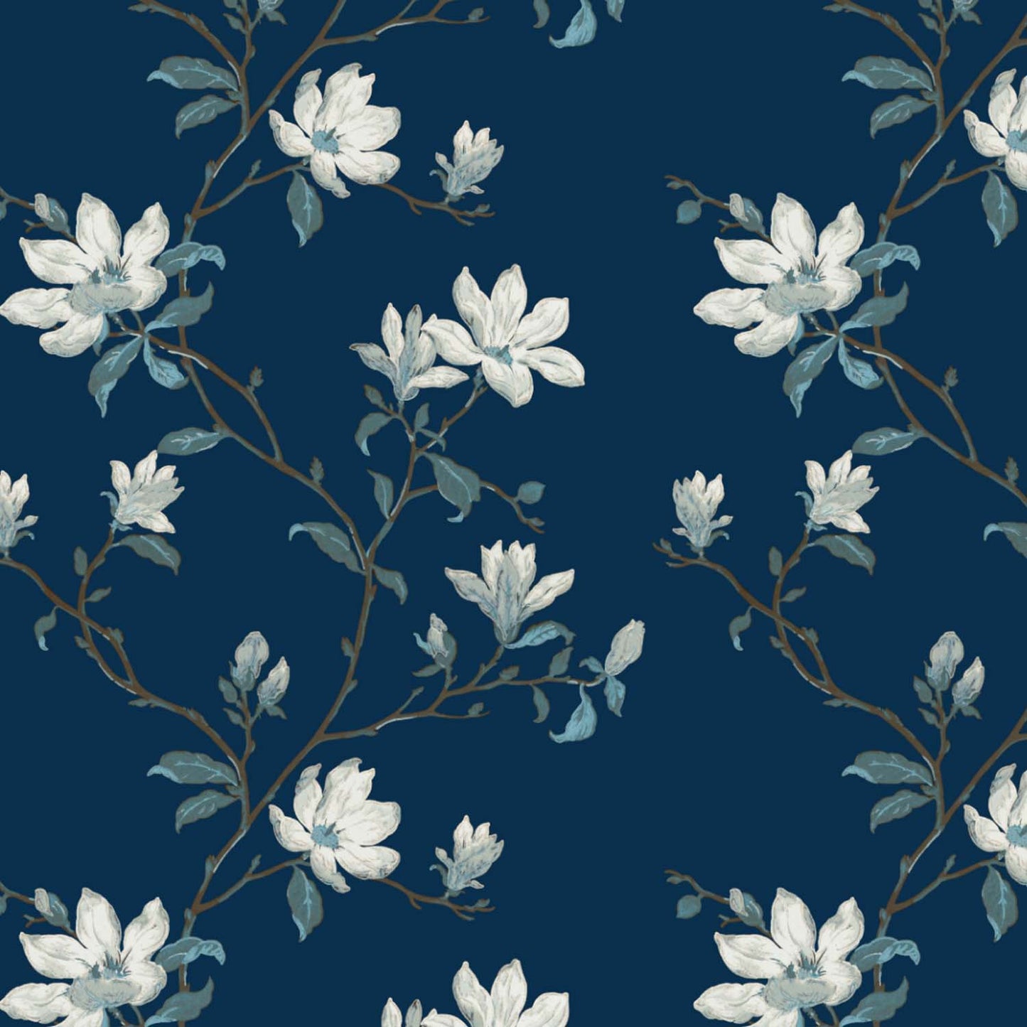 Elegant Floral & Ombre Print Combination Room Darkening Curtains - Set Of 4 Door Curtain (428ATWOM4) - Blue & Beige