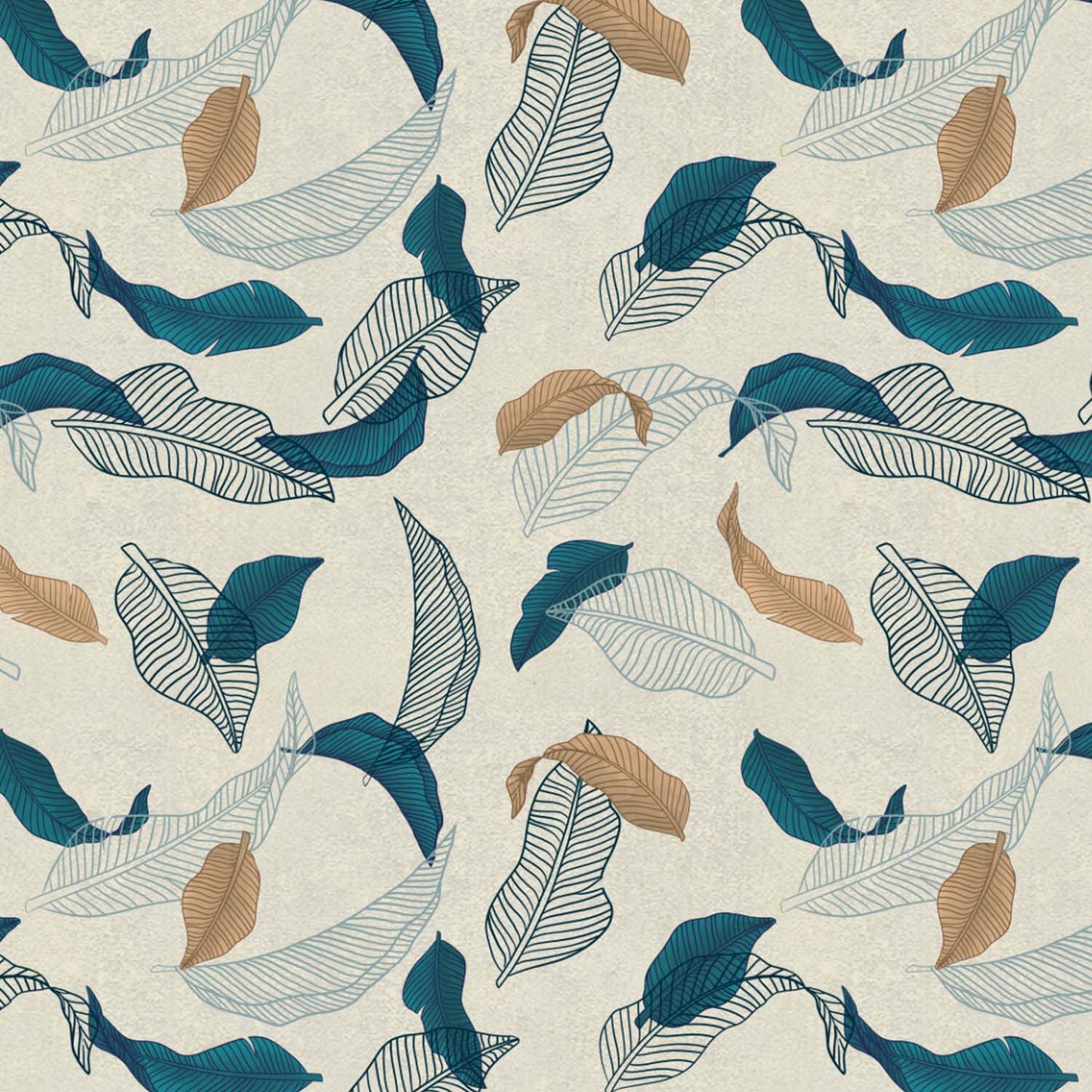 Elegant Floral & Ombre Print Combination Room Darkening Curtains - Set Of 4 Door Curtain (467AFRDM1) - Teal & Nude