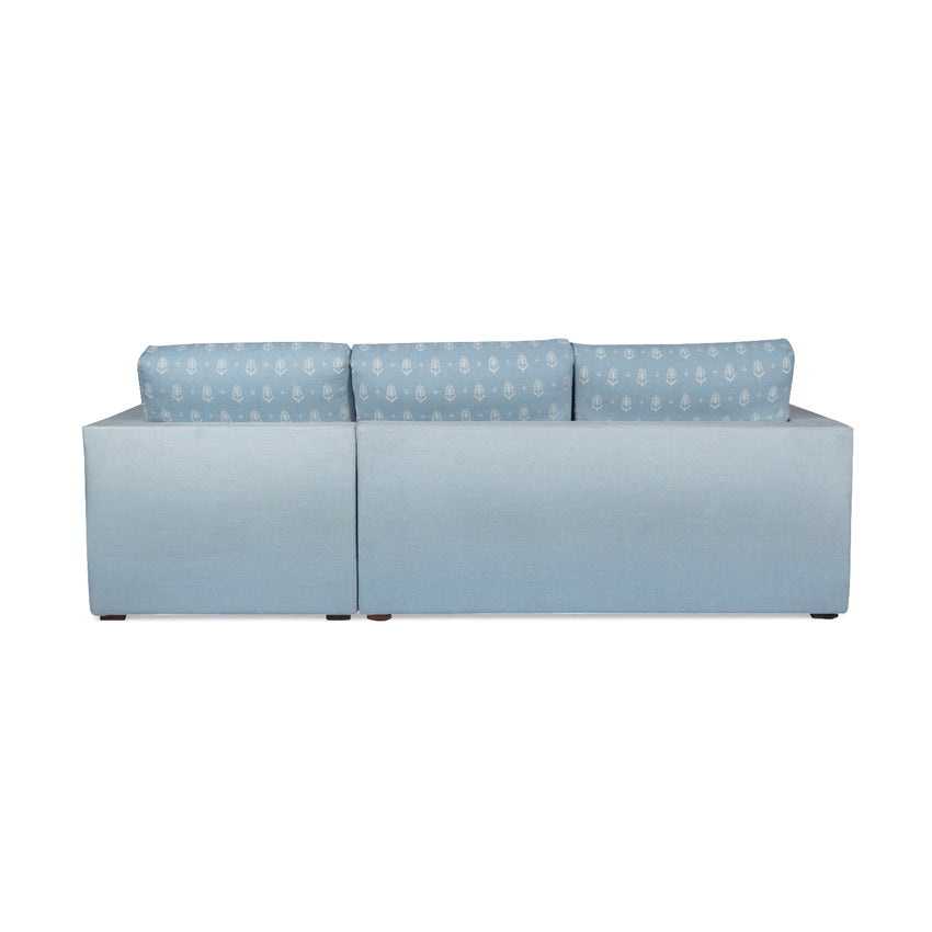Claire Upholstered Sofa With Chaise Sectional - Linen Fabric