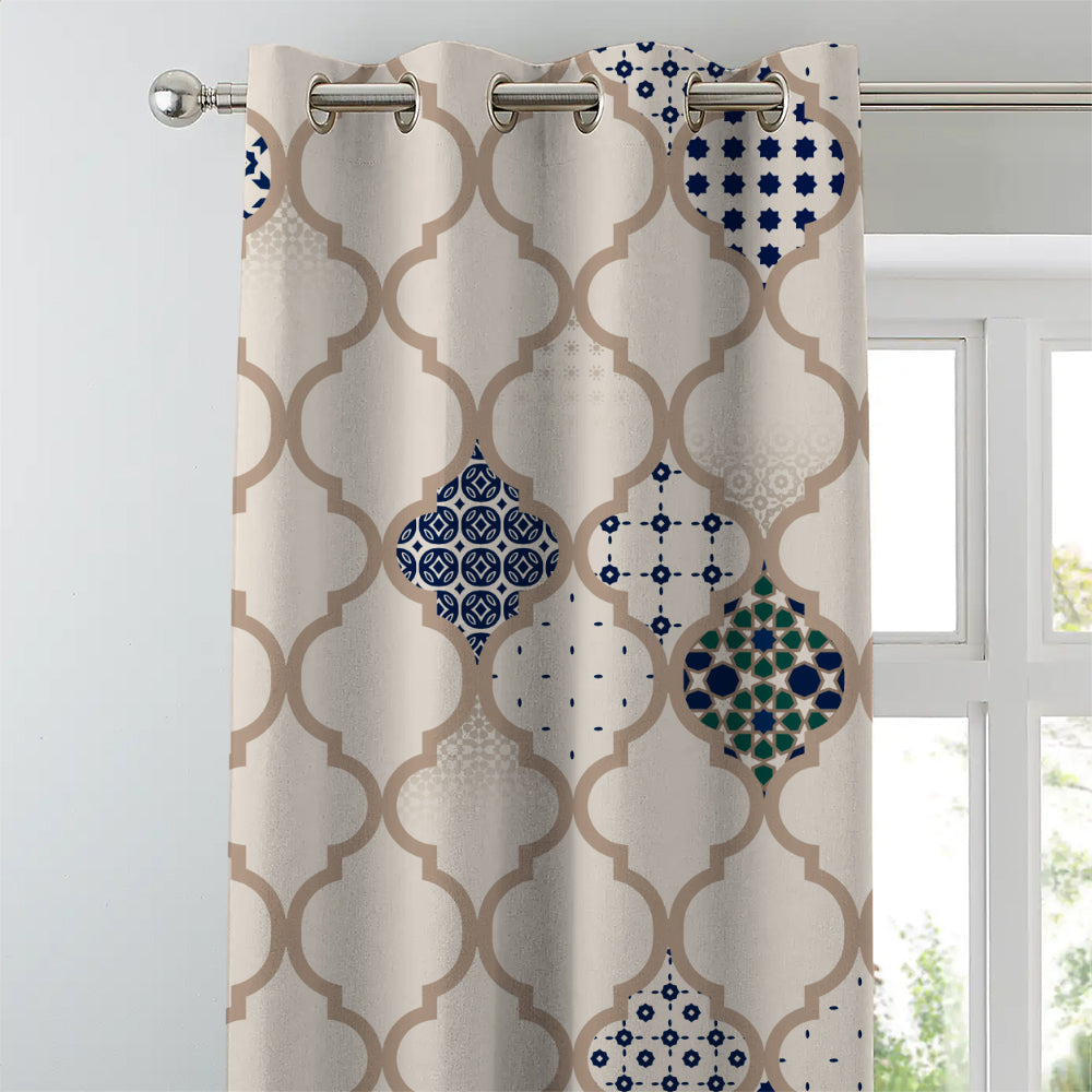Elegant Ethenic Room Darkening Curtain Set of 2 - DS452A