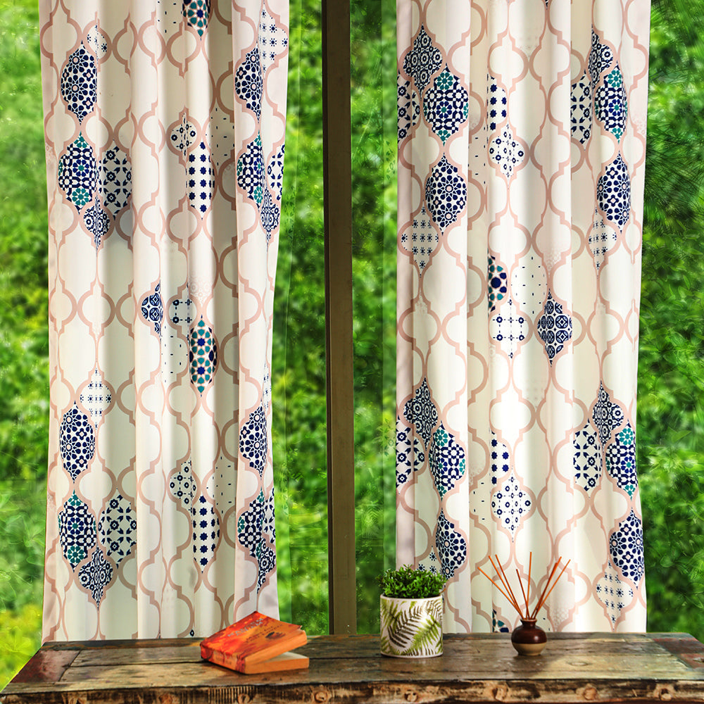 Elegant Ethenic Room Darkening Curtain Set of 2 - DS452A