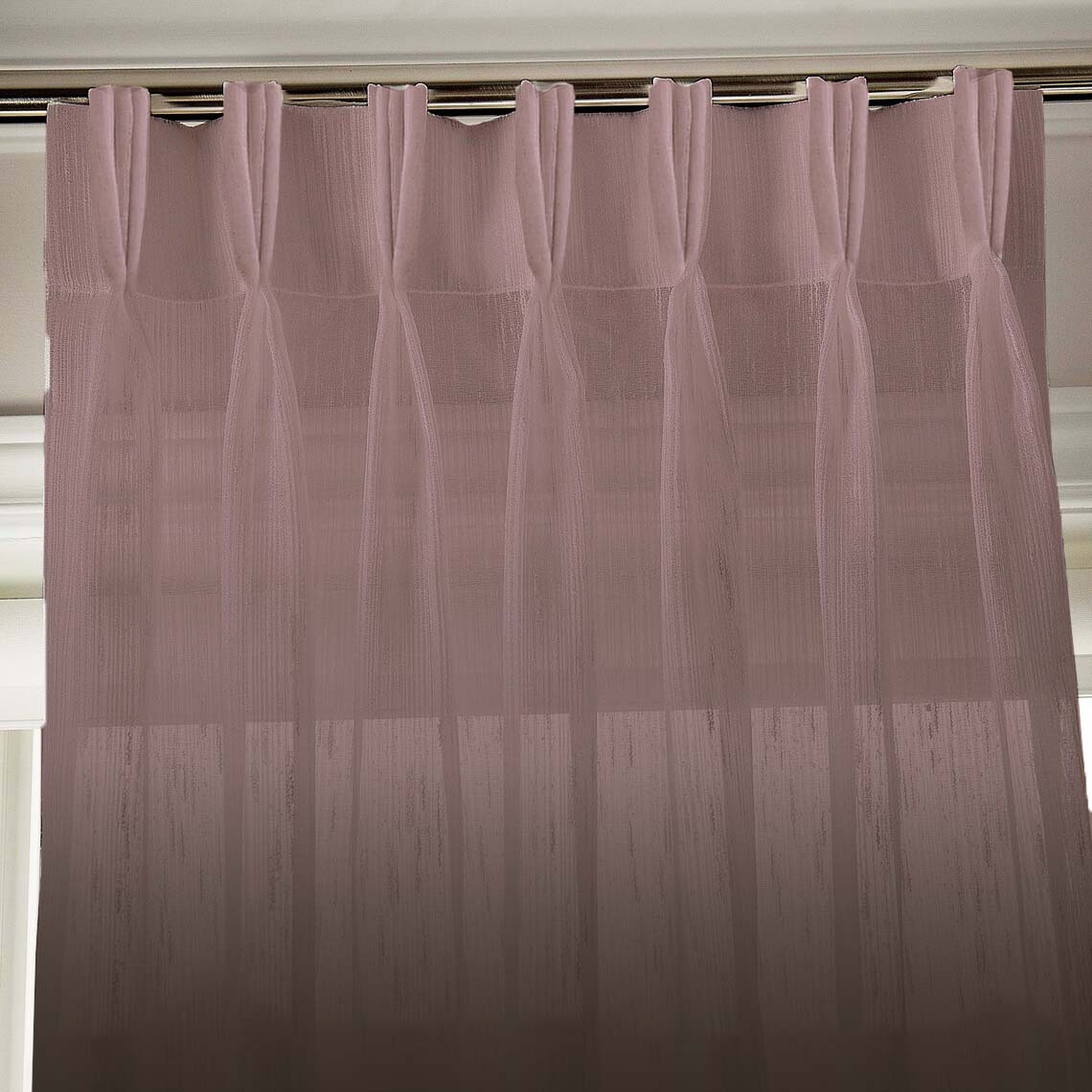 Rustic Radiance Combination Plum Purple Heavy Satin Room Darkening Curtain Set Of 4 -(520bfl5)