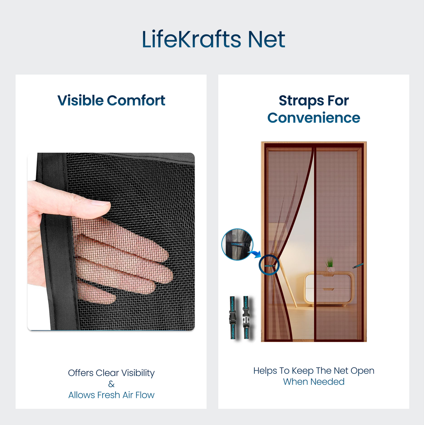 Fiberglass Door Mosquito Net - Brown