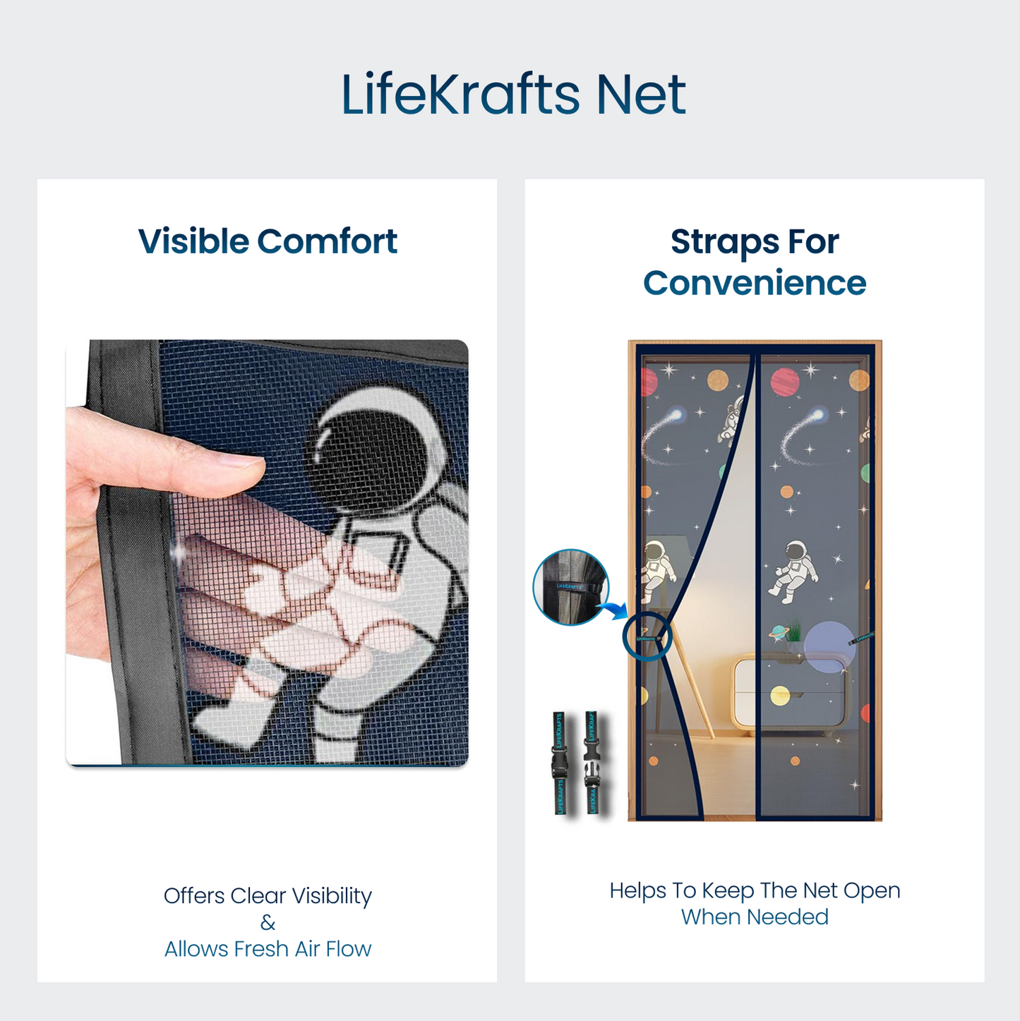 Astro Net - Polyester Door Mosquito Net with Magnets