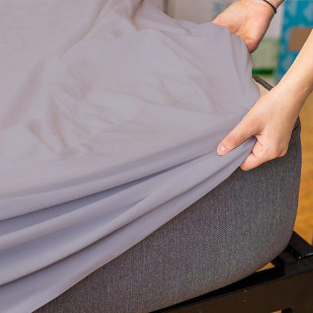 Waterproof Mattress Protector with 360 Degree Elastic Strap, Cotts Wonder Lycra (Grey, Available in 16 Sizes)