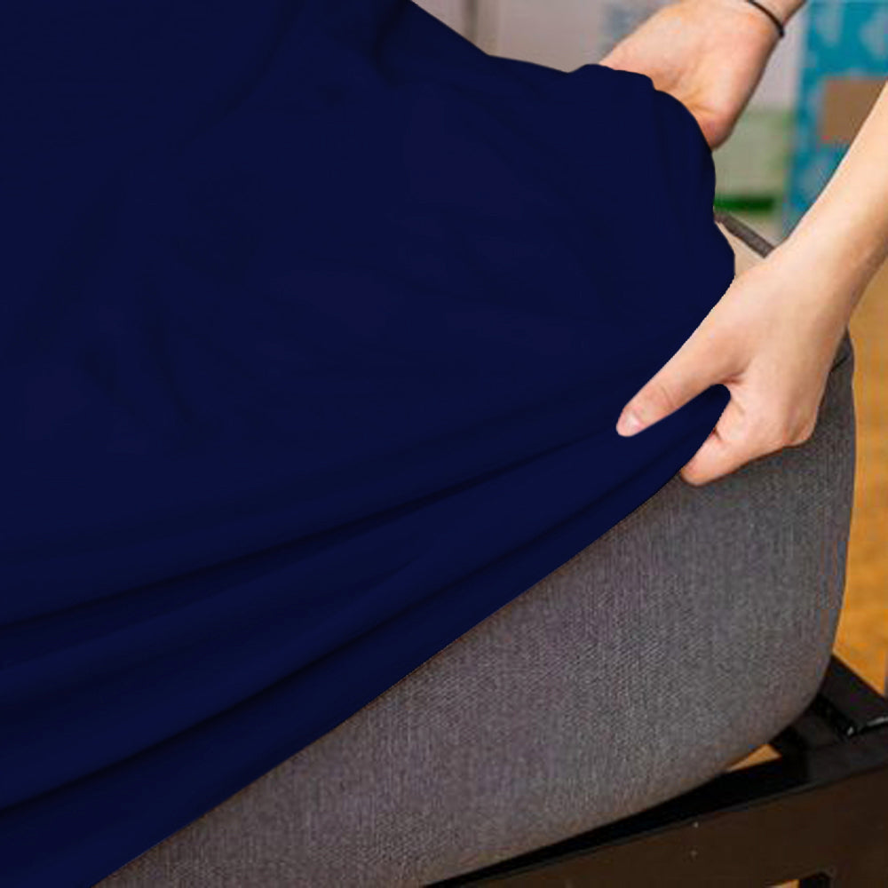Waterproof Mattress Protector with 360 Degree Elastic Strap, Cotts Wonder Lycra (Blue, Available in 16 Sizes)