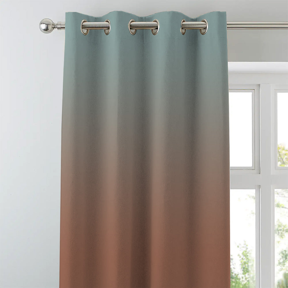 Chromatic Meadows Digital Print Room Darkening & Sheer Combination Curtains Set Of 4 - (271DOMBRE27)