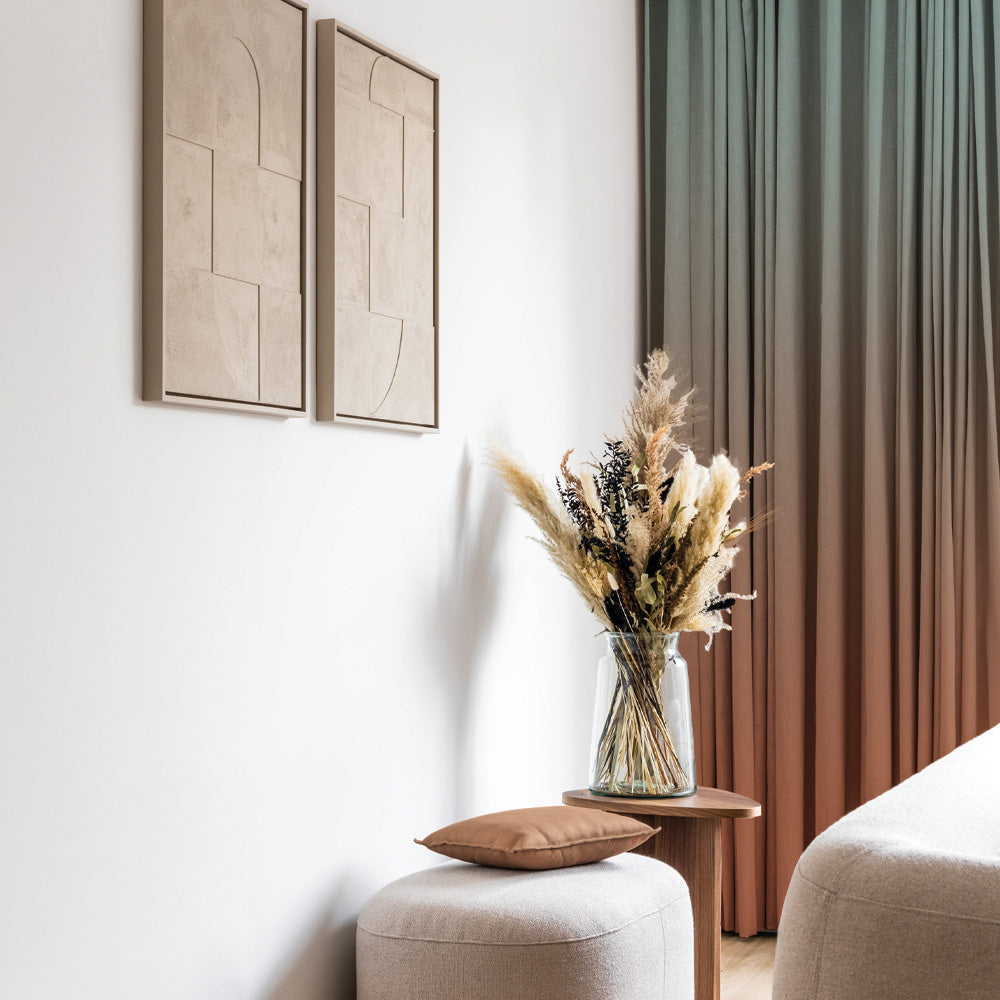 Elegant Ombre Print Room Darkening Curtain Set of 2, OMBRE27