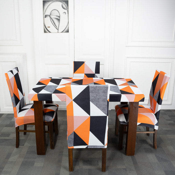 CoverHome - Prism Orange Elastic Chairs Table Covers