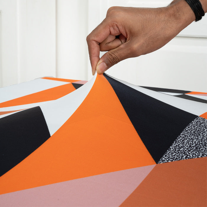 CoverHome - Prism Orange Elastic Chairs Table Covers