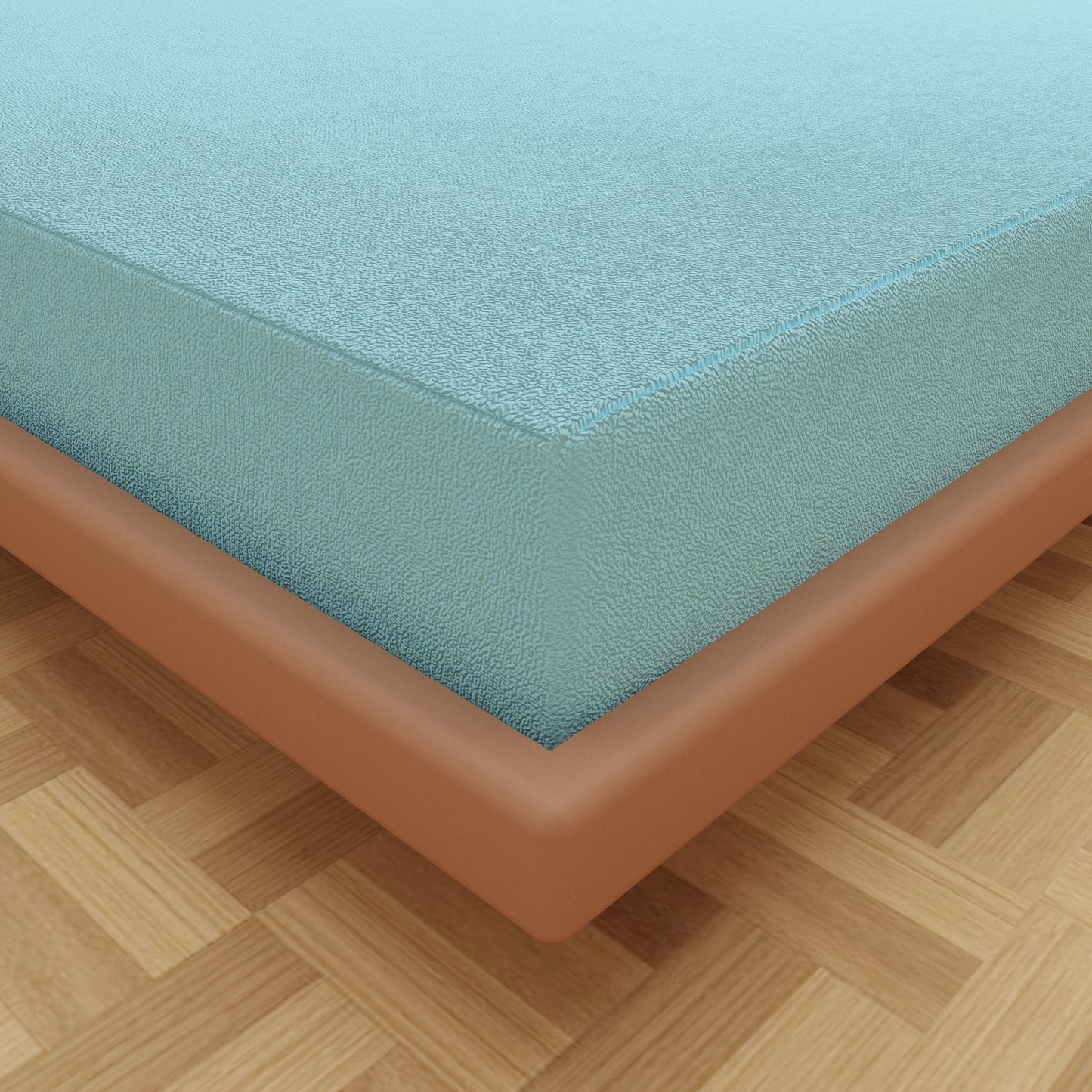 Waterproof Mattress Protector with 360 Degree Elastic Strap, Luxury Terry (Sky Blue, Available in 16 Sizes)
