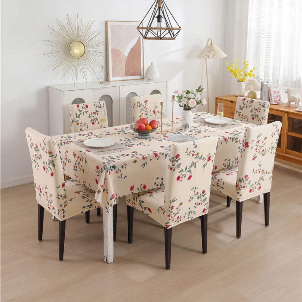 Cream Dream Chair Table Covers - Dustproof, Water Resistant & Stain Free Fabric