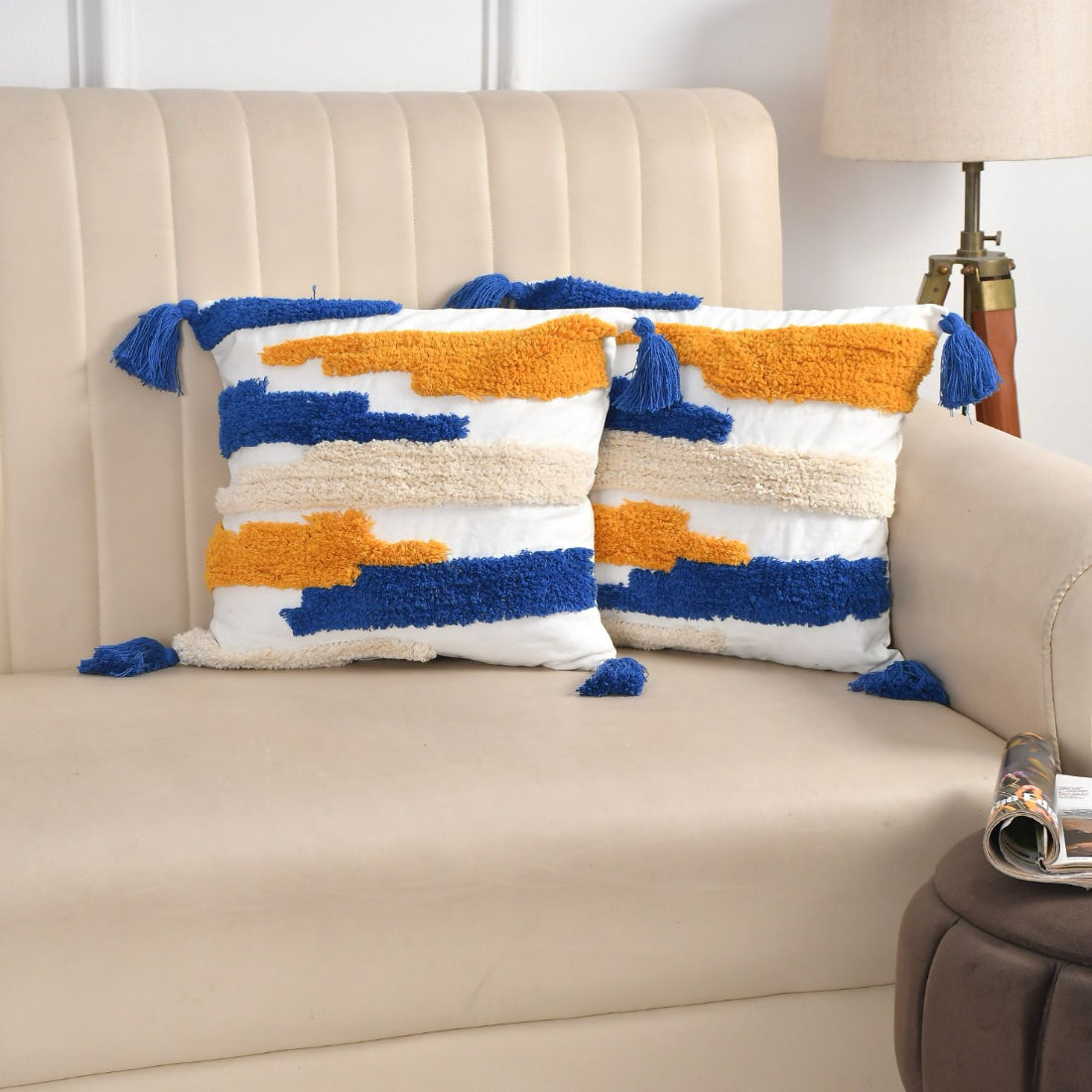 Bohemian Decor Hand Crafted Throw Cushion Covers 16”x 16”