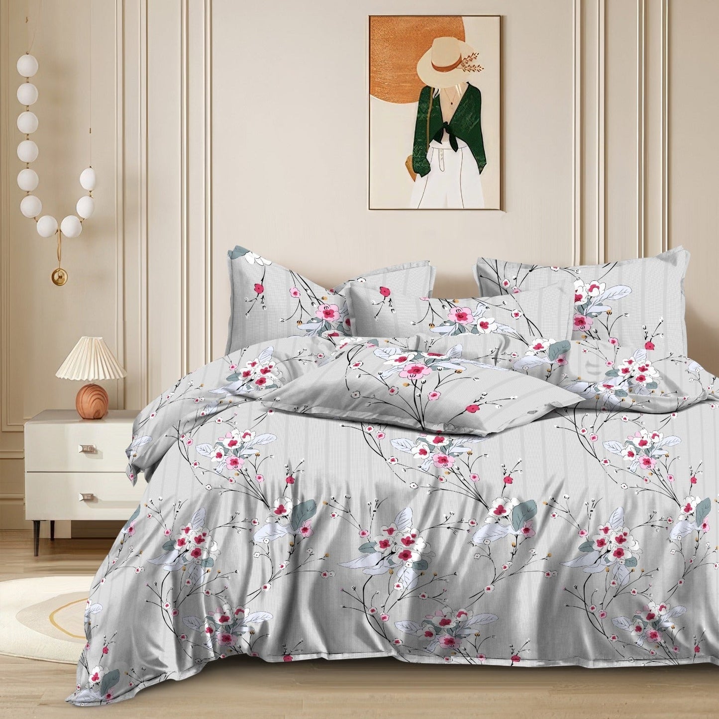 Color Cascade 210 TC Cotton Blend Flat King Bedsheet