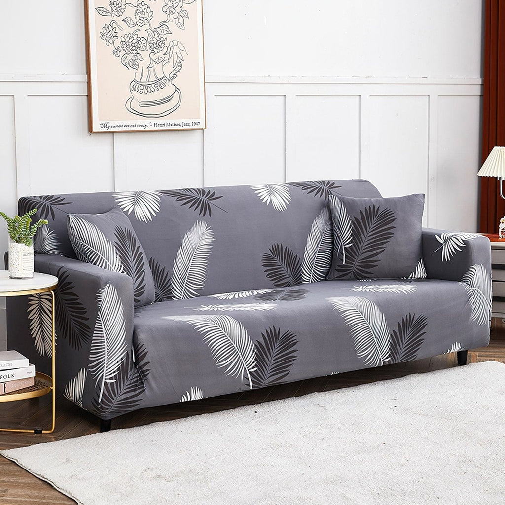 Buy washable sofa covers online in Dombivli & across India – available for 3-seater, 5-seater & L-shape sofas in multiple colors like grey, blue, beige, brown & floral prints – Super Furnishing