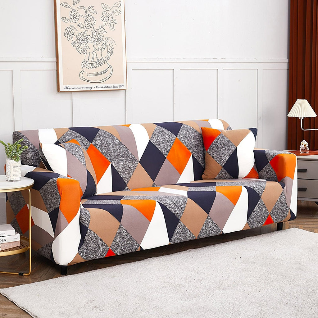 Buy washable sofa covers online in Dombivli & across India – available for 3-seater, 5-seater & L-shape sofas in multiple colors like grey, blue, beige, brown & floral prints – Super Furnishing