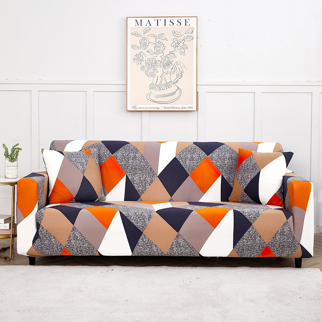 Buy washable sofa covers online in Dombivli & across India – available for 3-seater, 5-seater & L-shape sofas in multiple colors like grey, blue, beige, brown & floral prints – Super Furnishing
