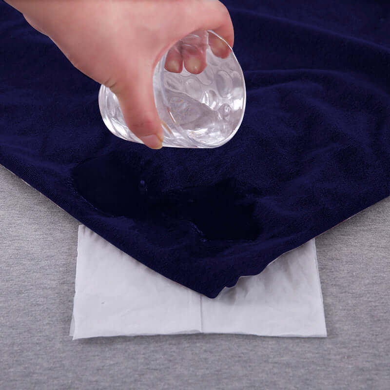 Waterproof Mattress Protector with 360 Degree Elastic Strap, Luxury Terry (Navy Blue, Available in 16 Sizes)