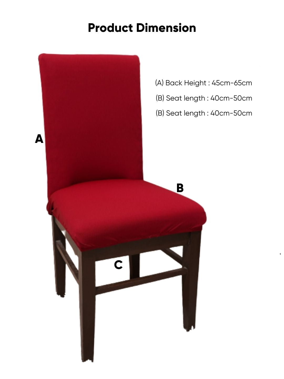 Maroon Solid Chair Cover