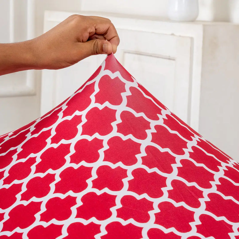 Red Diamond Elastic Chairs Table Covers