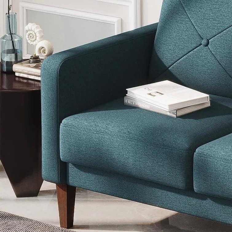 Yuka L Shape 4 Seater L Shape Sofa Furniture with 2 Seater Bench for Living Room