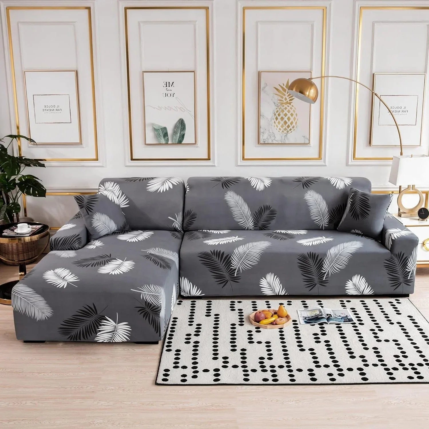 L SHAPE SOFA COVERS