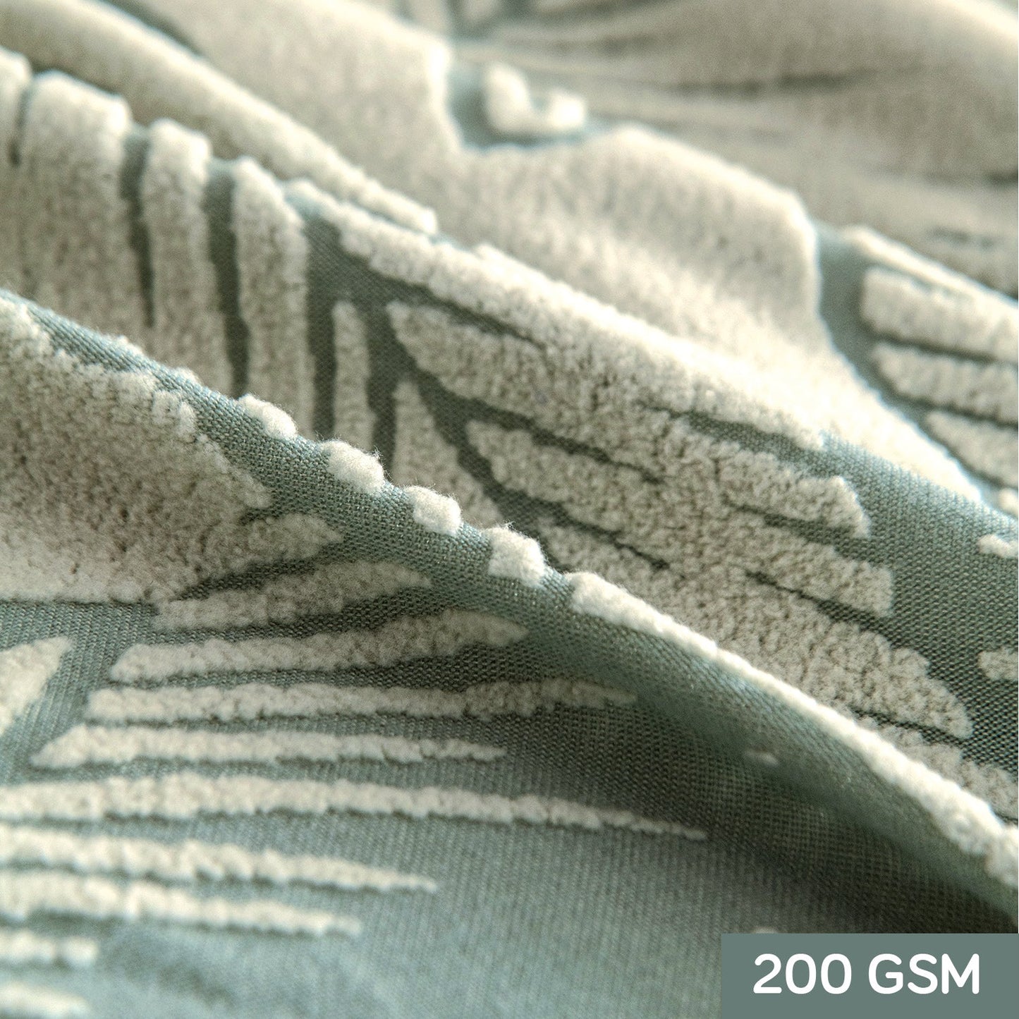 Dual Tone Knitting Jacquard Sofa Cover 1/2/3 Seater Fully Covered - Creamish Pale Green