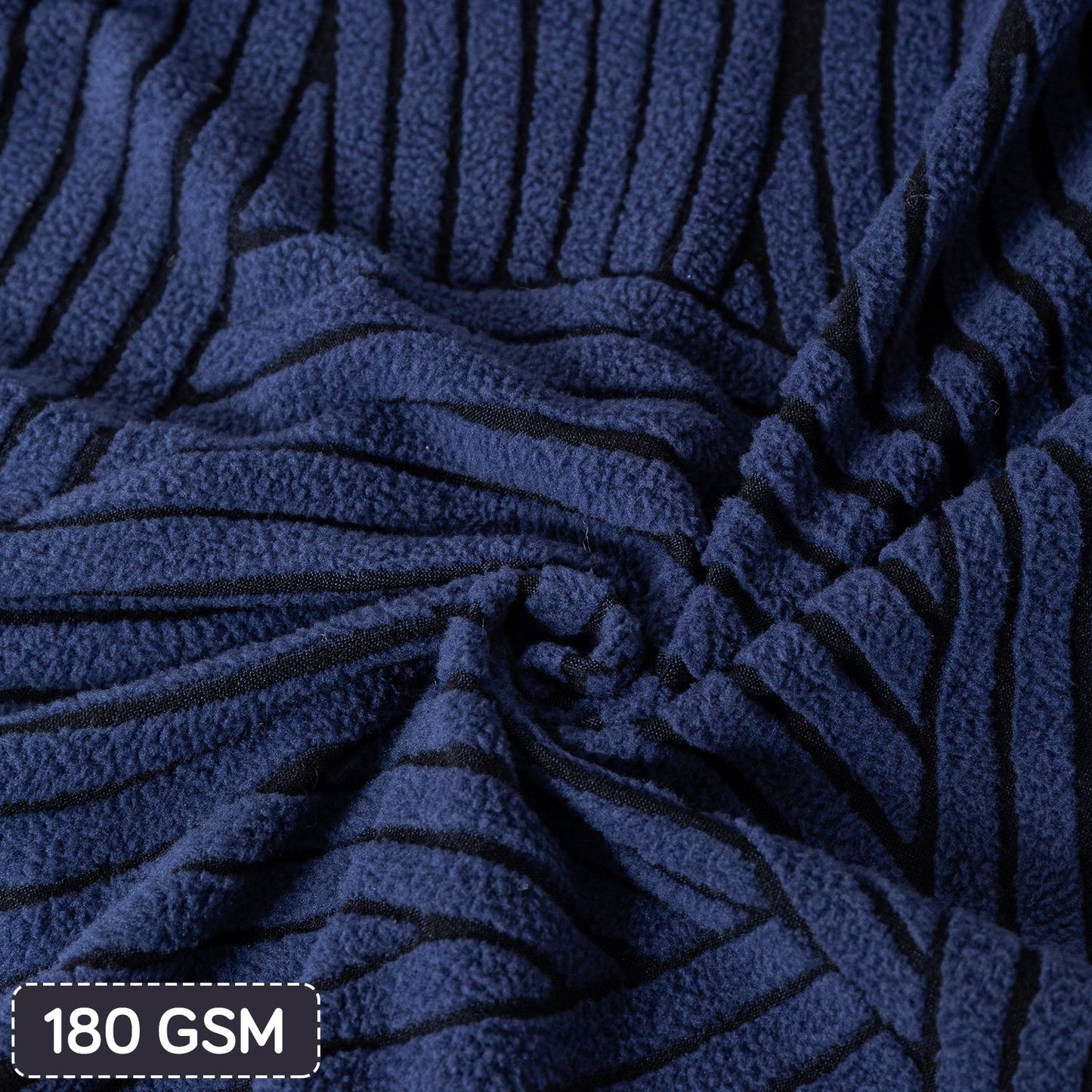 'WaveLine Series' Jacquard Sofa Cover 1/2/3/4-seater Fully Covered, Royal Blue