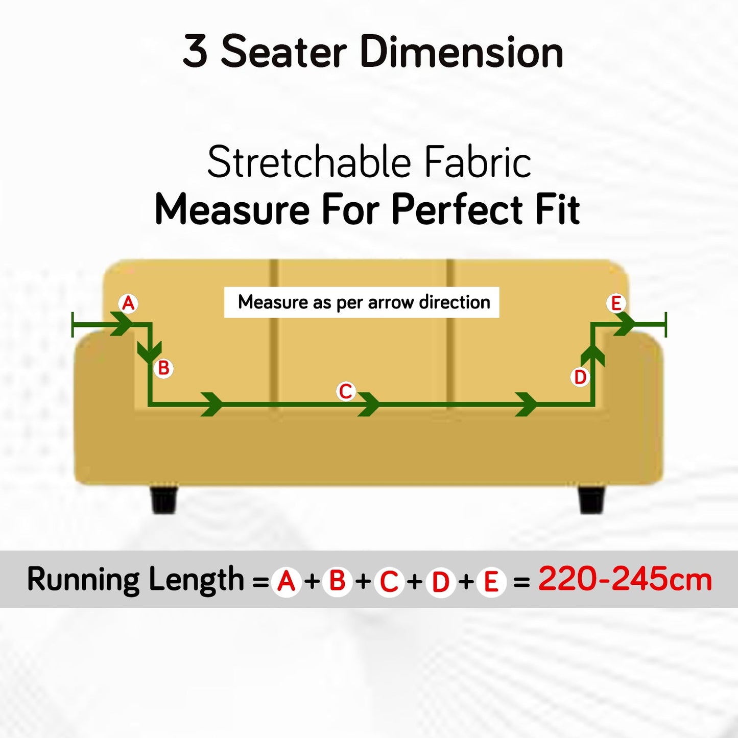 Aria Nova Elastic 280 GSM Stretchable Bubble Sofa Cover, Light Cream