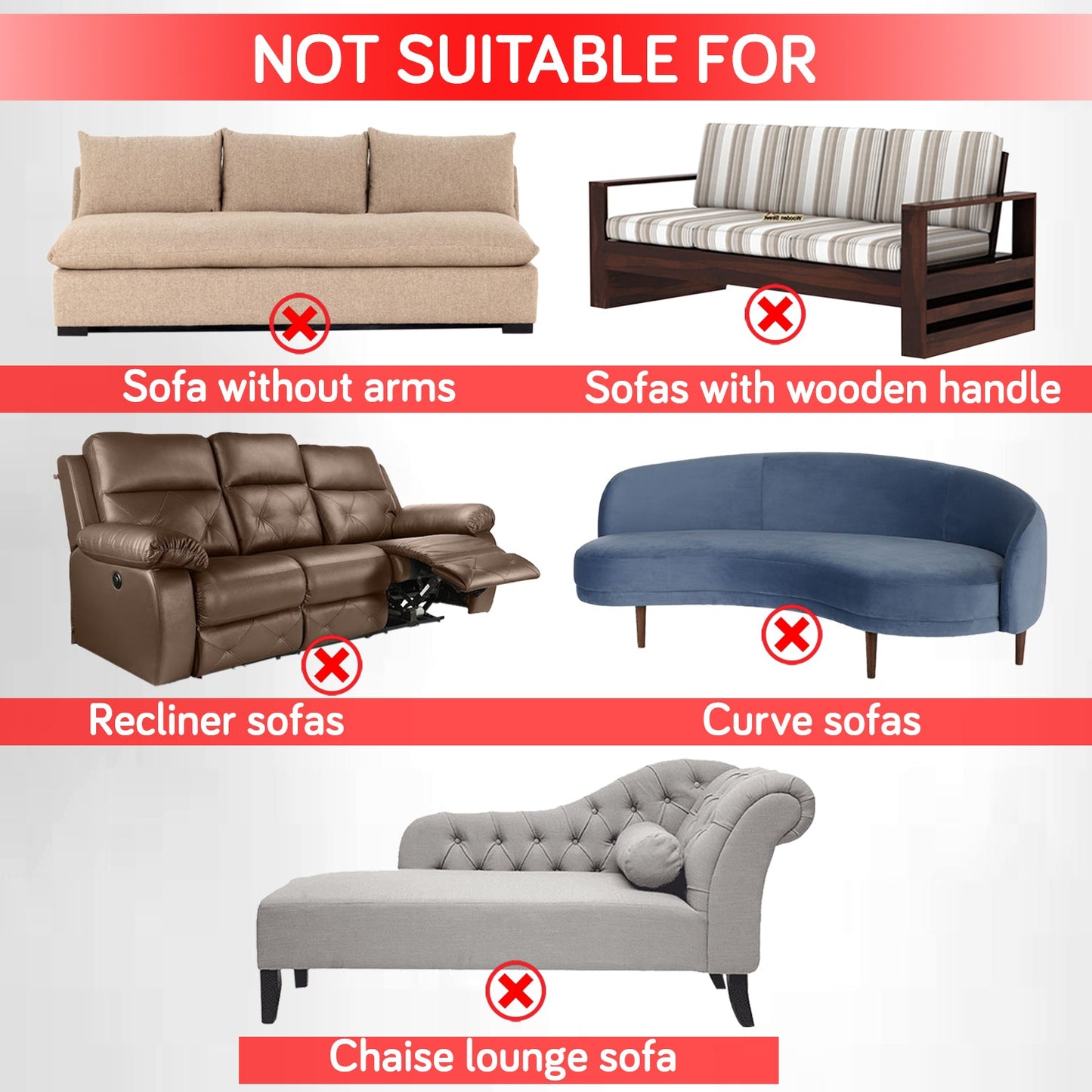 'Crossline Series' Jacquard Sofa Cover 1/2/3/4-seater Fully Covered, Light Grey